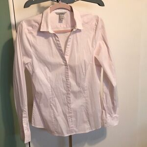 Light Pink Button-Up Shirt Dress shirt